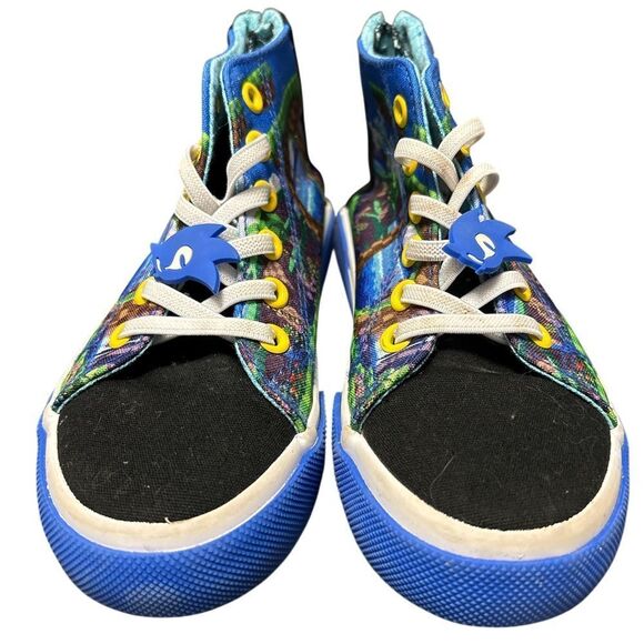 Boys size 13 sonic the hedgehog shoes with zipper back in fantastic condition - Picture 5 of 8